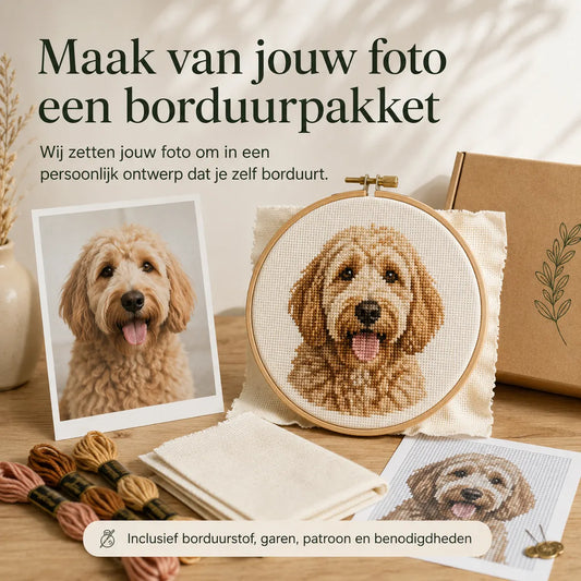 Maak van jouw foto een persoonlijk borduurpakket