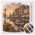Hafen bei Sonnenuntergang — Kreuzstich-Set 1