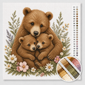 Mama Bär mit zwei Bärenkindern — Kreuzstich-Set 1