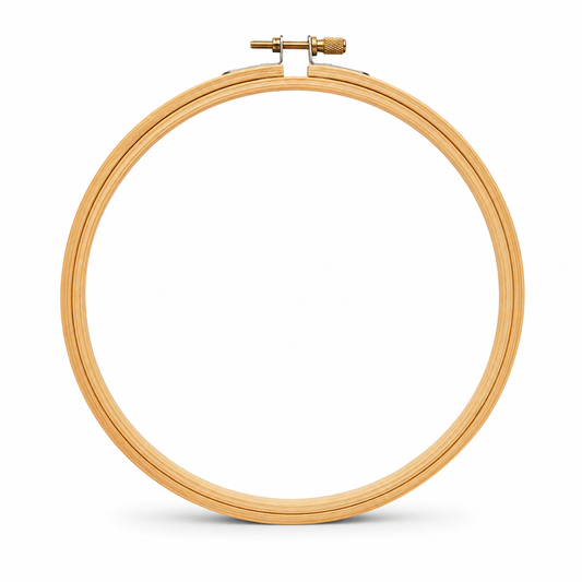 Bamboe borduurring 15 cm met messing schroef