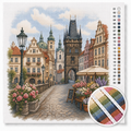 Prag Altstadt mit Blumenmarkt — Kreuzstich-Set 1