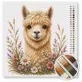 Sweet Alpaca in Wildflowers — Cross Stitch Kit 1