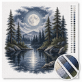Bergsee mit spiegelndem Gipfel — Kreuzstich-Set 1