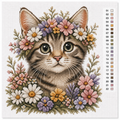 Kitten with Flower Wreath — Cross Stitch Kit 1