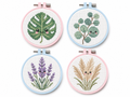 Mini Bundel Botanisch — Set van 4 Mini Kruissteek Kits 1