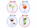 Mini Bundel Cocktails — Set van 4 Mini Kruissteek Kits 1