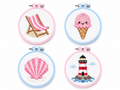 Mini Bundel Strand — Set van 4 Mini Kruissteek Kits 1