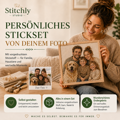 Persönliches Stickset von deinem Foto - Stitchly Studio
